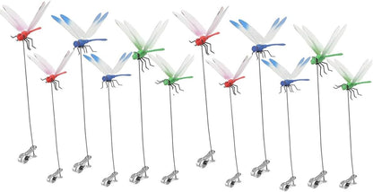 12 Counts Outdoor Fake Dragonfly Rod Clip