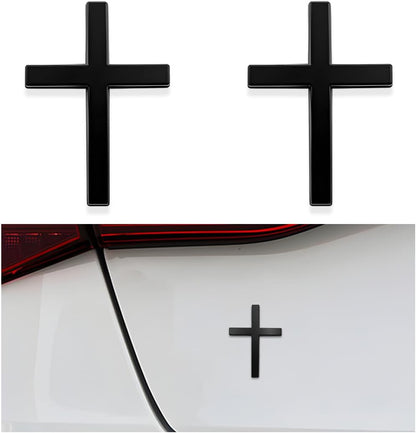 4PCS Metal Jesus Christ Cross Badge Stickers