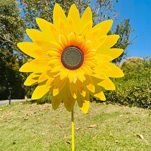 Colorful Sunflower Windmill-for Decoration Outside Yard（limited-time discount）