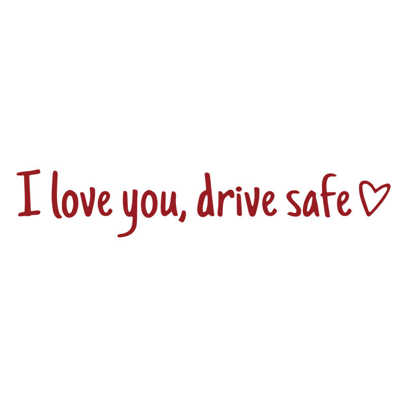 5 Pcs Rear View Mirror Decal - I Love You Drive Safe Decal