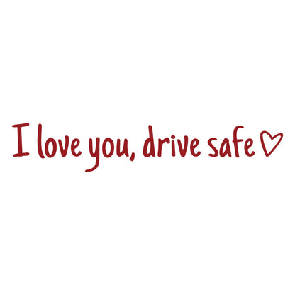5 Pcs Rear View Mirror Decal - I Love You Drive Safe Decal