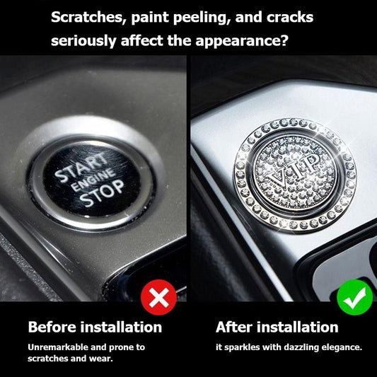 Bling Car Engine Start Button Cover