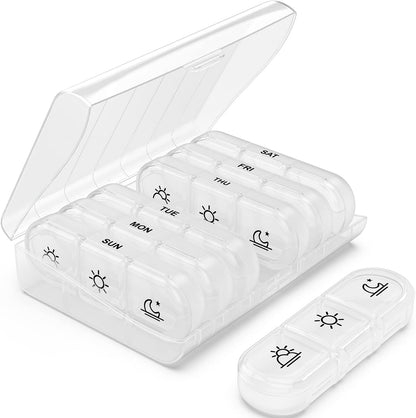 Weekly Pill Organizer 3 Times a Day