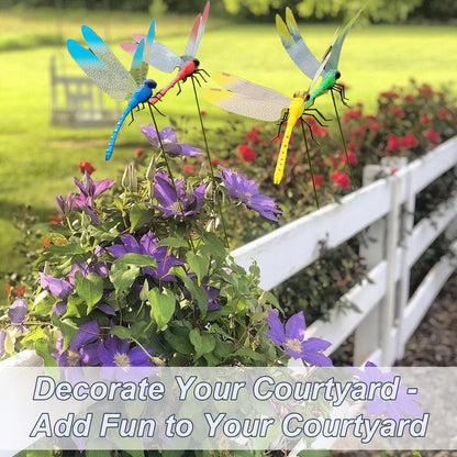 12 Counts Outdoor Fake Dragonfly Rod Clip