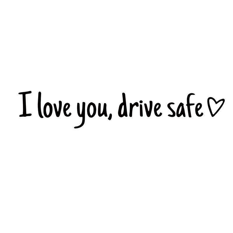 5 Pcs Rear View Mirror Decal - I Love You Drive Safe Decal