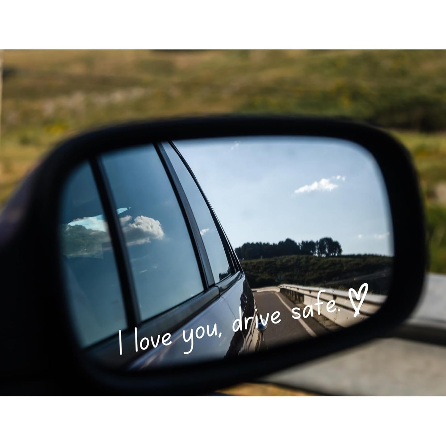5 Pcs Rear View Mirror Decal - I Love You Drive Safe Decal