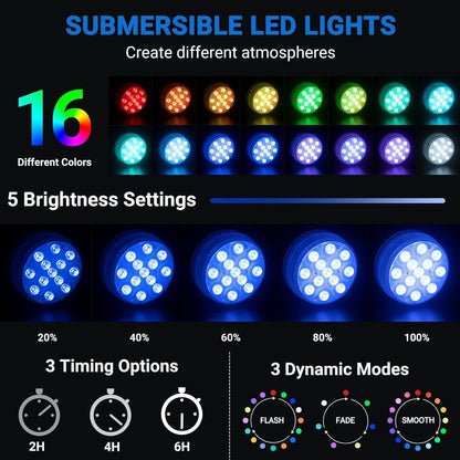 Submersible LED Lights with Remote