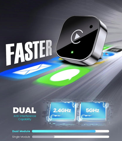 2025 Upgraded Wireless CarPlay Adapter& Android Auto Adapter