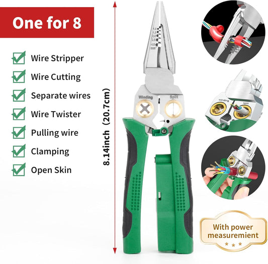 8 in 1 Wire Stripper Twister for Cutting and Pulling Wires