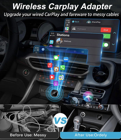 2025 Upgraded Wireless CarPlay Adapter& Android Auto Adapter