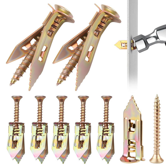 500 Pcs Drywall Self Drilling Anchors with Screws Kit