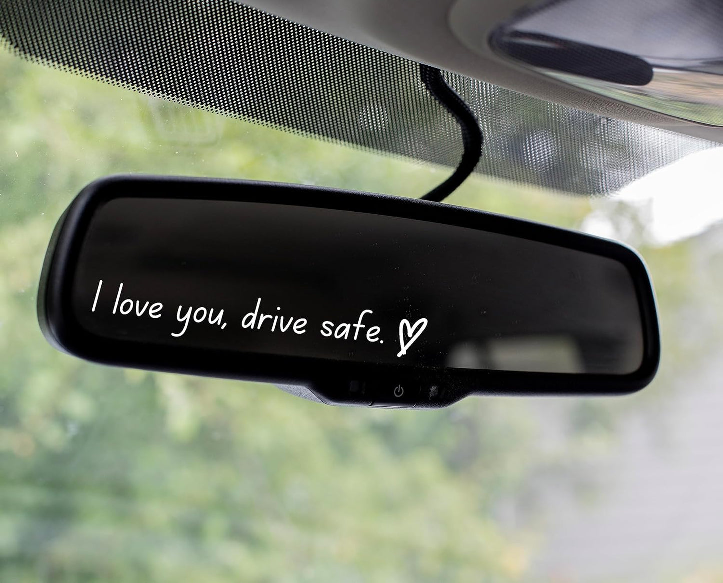 5 Pcs Rear View Mirror Decal - I Love You Drive Safe Decal