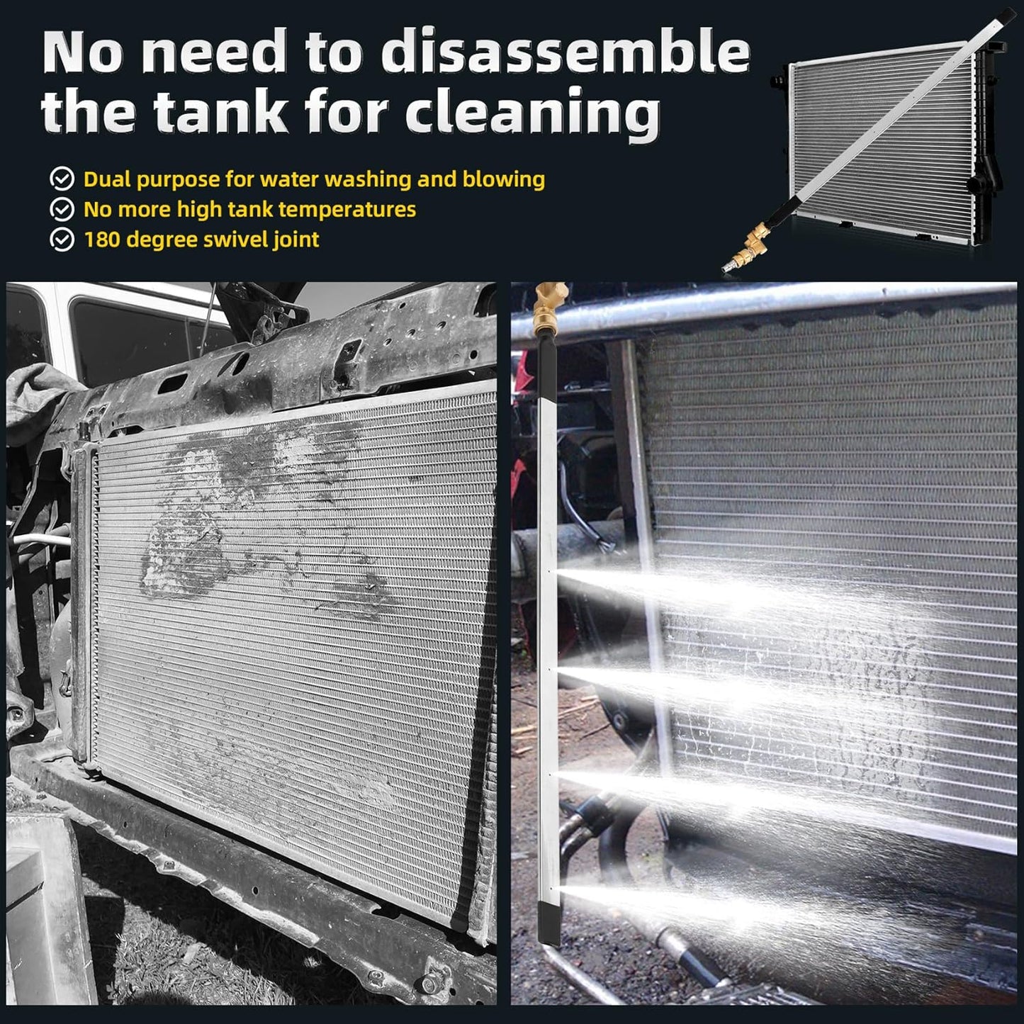 24''Portable Radiator Cleaning Wand