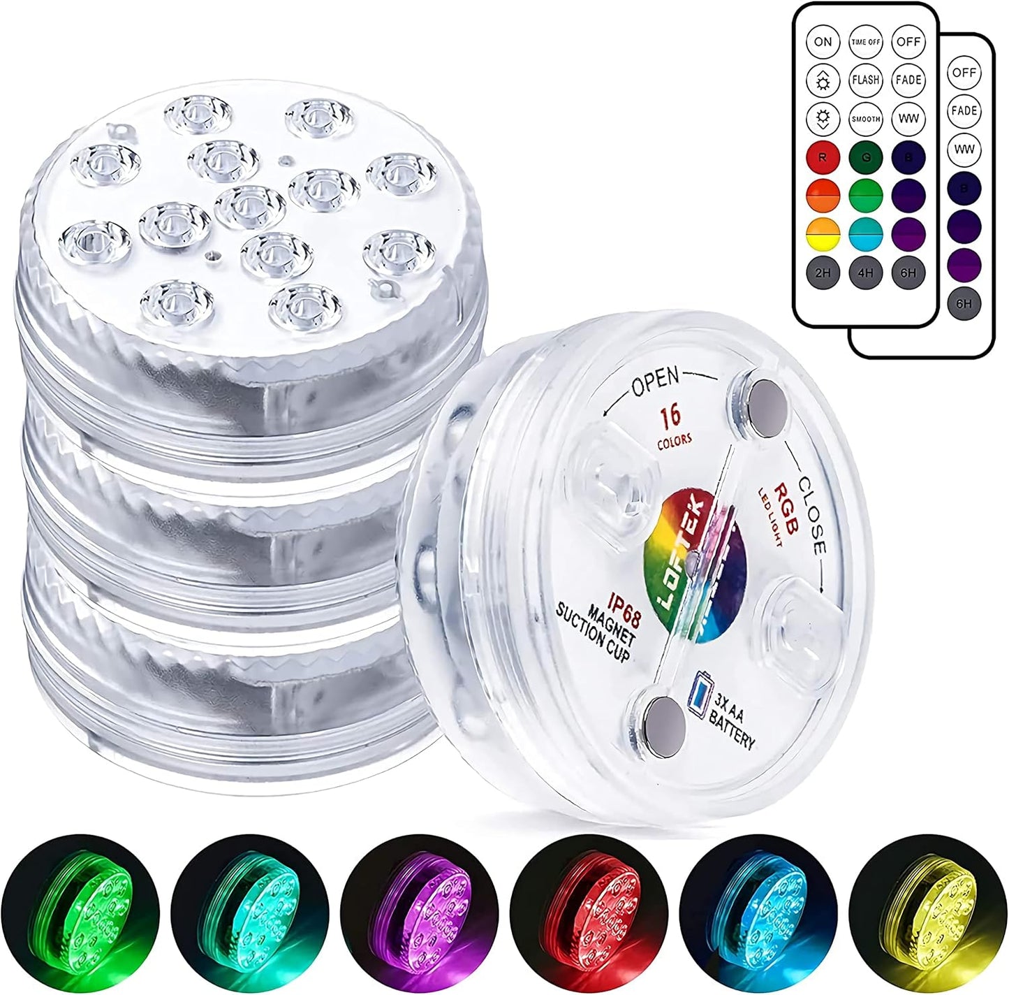 Submersible LED Lights with Remote