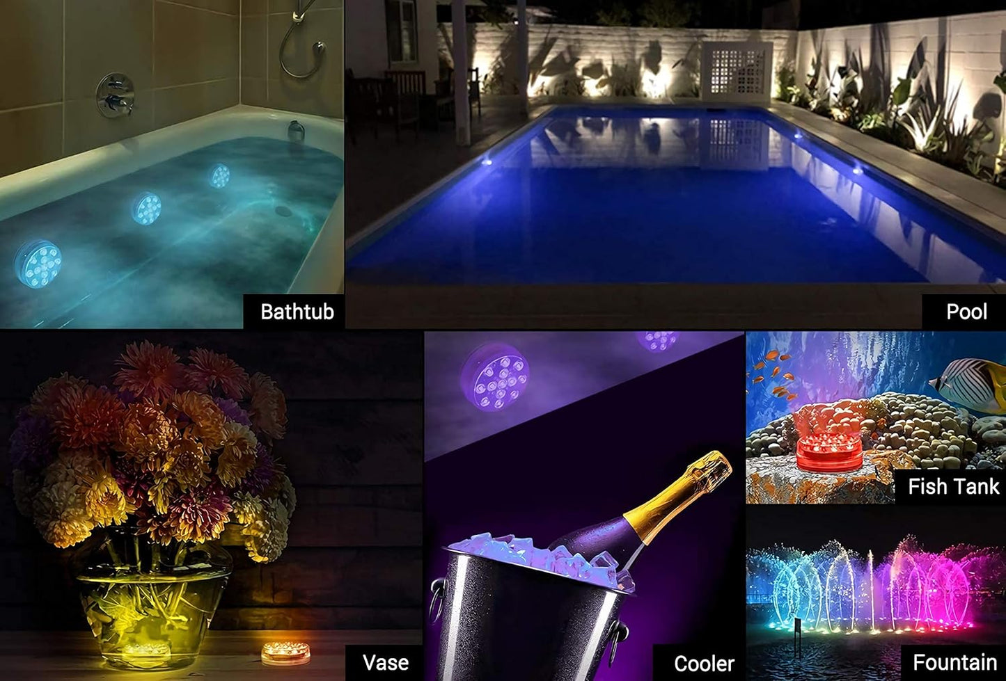 Submersible LED Lights with Remote