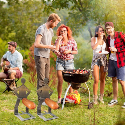 Funny Hot Dog Sausage Stand Holder - Portable Hot Dog Roaster Rack