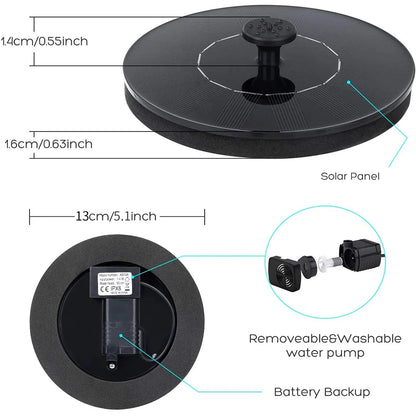Solar Bird Bath Fountain