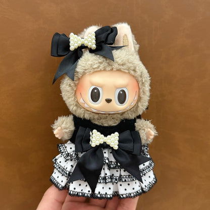 Labubu baby clothes 17cm rabub clothes blind box doll skirt set cute dress-up toys cross-border wholesale