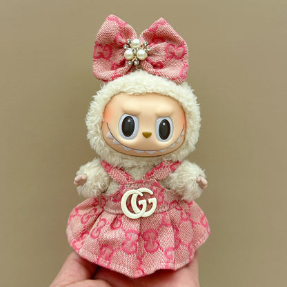 Labubu baby clothes 17cm rabub clothes blind box doll skirt set cute dress-up toys cross-border wholesale