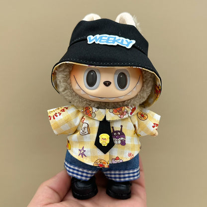 Labubu baby clothes 17cm rabub clothes blind box doll skirt set cute dress-up toys cross-border wholesale