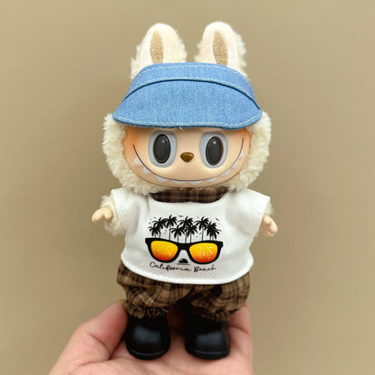 Labubu baby clothes 17cm rabub clothes blind box doll skirt set cute dress-up toys cross-border wholesale