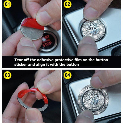 Bling Car Engine Start Button Cover