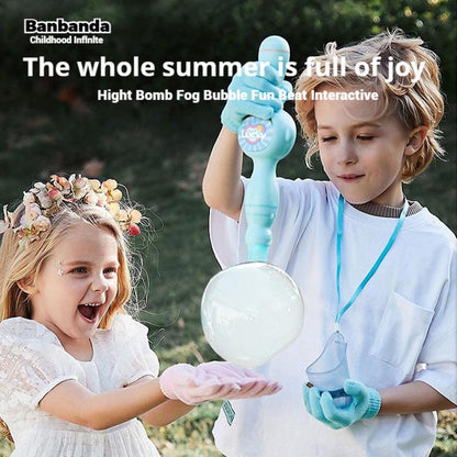 Elastic bubble fog wand