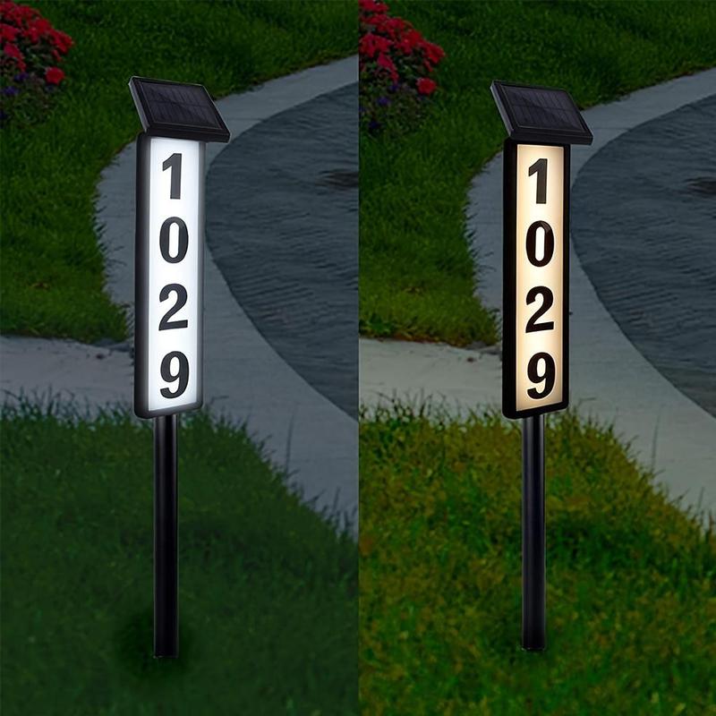 Solar Address Sign