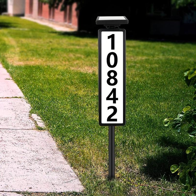 Solar Address Sign
